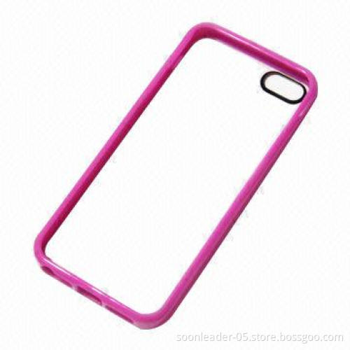 Hybrid Flexi Skin Covers for iPhone 5, Pink, Customized Logos Welcomed, Anti-scratch, Black Camera